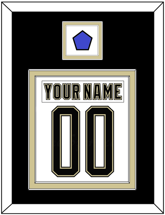 Pittsburgh Nameplate & Number (Back) Combined With Jersey Patch - 2014 Stadium Series White - Signature Tier 3