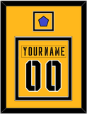 Pittsburgh Nameplate & Number (Back) Combined With Jersey Patch - 2017 Stadium Series Gold - Double Mat 2