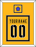 Pittsburgh Nameplate & Number (Back) Combined With Jersey Patch - 2017 Stadium Series Gold - Double Mat 2