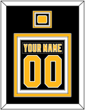 Pittsburgh Nameplate & Number (Back) Combined, With A Logo Patch - Road Black (1992-1997) - Triple Mat 2