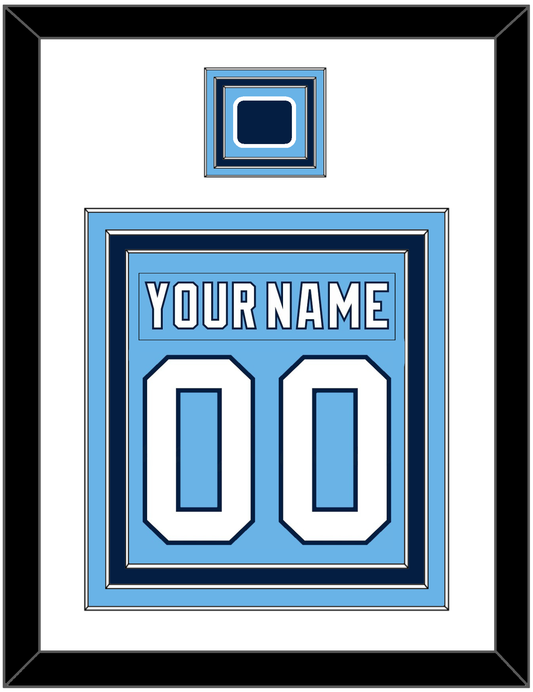 Pittsburgh Nameplate & Number (Back) Combined With Jersey Patch - 2008 Winter Classic Powder Blue - Premier Tier 1