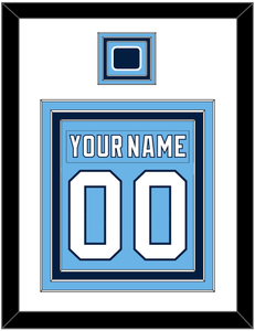 Pittsburgh Nameplate & Number (Back) Combined With Jersey Patch - 2008 Winter Classic Powder Blue - Triple Mat 1