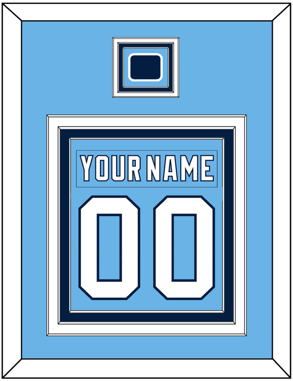 Pittsburgh Nameplate & Number (Back) Combined With Jersey Patch - 2008 Winter Classic Powder Blue - Triple Mat 2