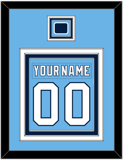 Pittsburgh Nameplate & Number (Back) Combined With Jersey Patch - 2008 Winter Classic Powder Blue - Premier Tier 2