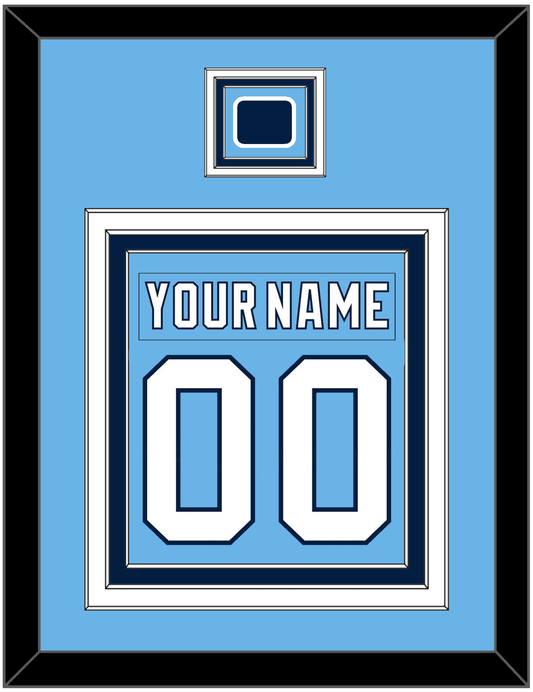 Pittsburgh Nameplate & Number (Back) Combined With Jersey Patch - 2008 Winter Classic Powder Blue - Premier Tier 2