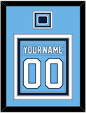 Pittsburgh Nameplate & Number (Back) Combined With Jersey Patch - 2008 Winter Classic Powder Blue - Triple Mat 2