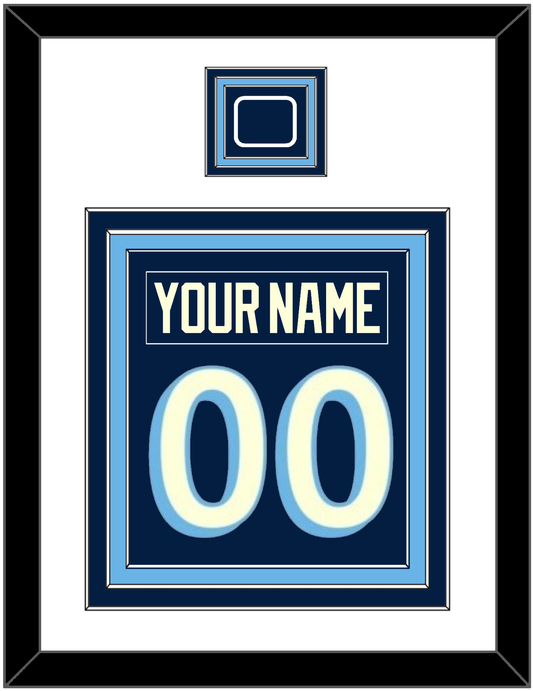 Pittsburgh Nameplate & Number (Back) Combined With Jersey Patch - 2011 Winter Classic Navy Blue - Premier Tier 1