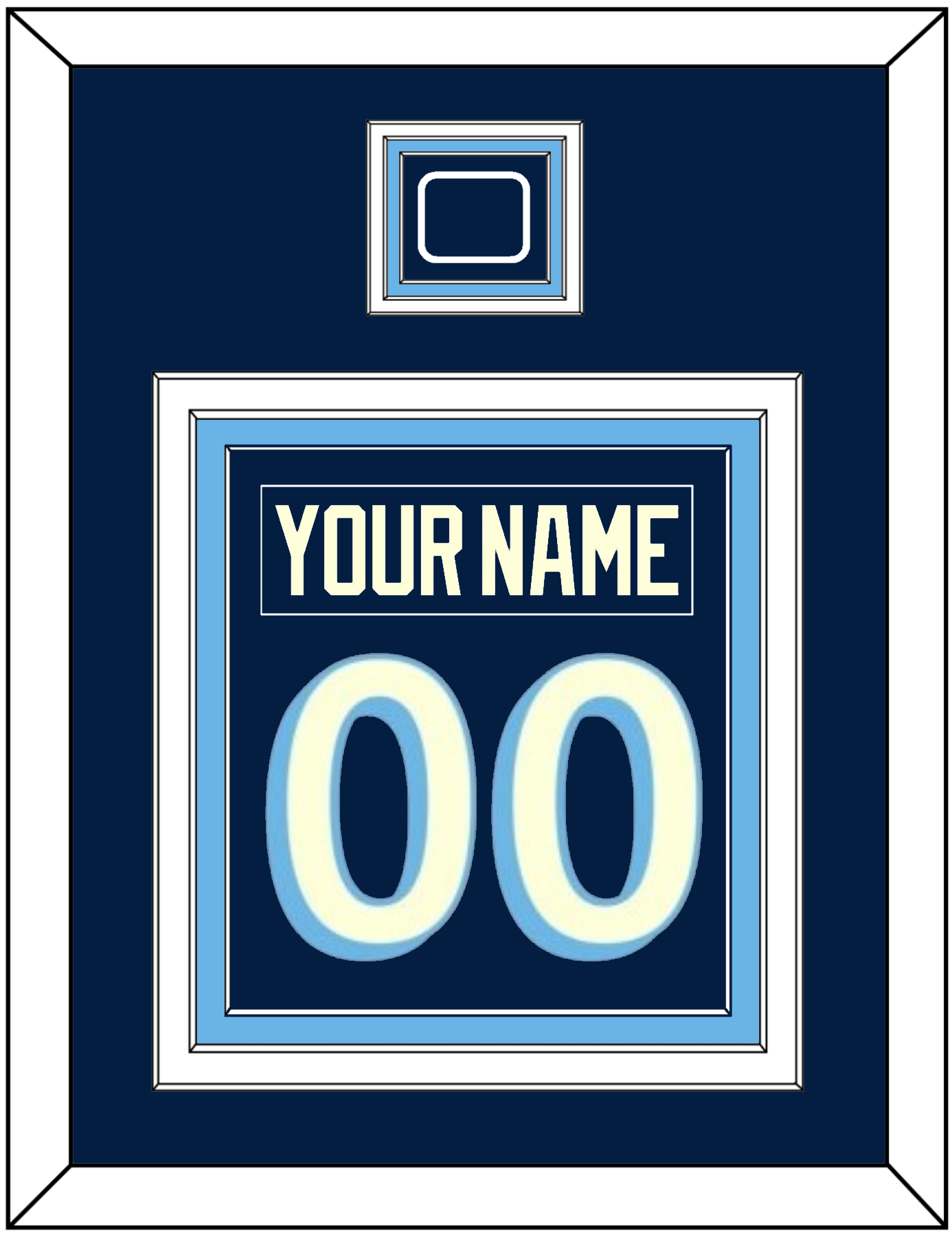Pittsburgh Nameplate & Number (Back) Combined With Jersey Patch - 2011 Winter Classic Navy Blue - Premier Tier 2