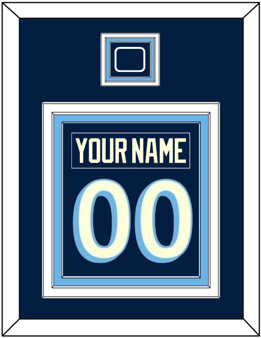 Pittsburgh Nameplate & Number (Back) Combined With Jersey Patch - 2011 Winter Classic Navy Blue - Premier Tier 2