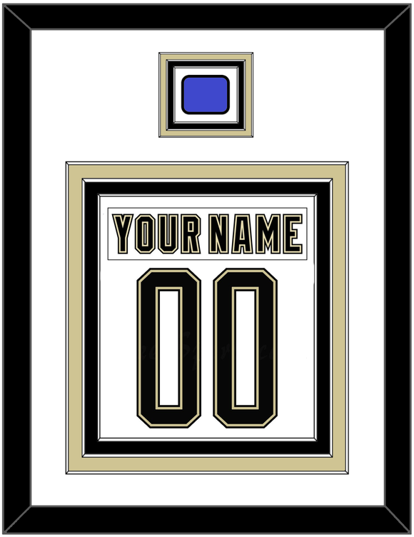 Pittsburgh Nameplate & Number (Back) Combined With Jersey Patch - 2014 Stadium Series White - Triple Mat 1