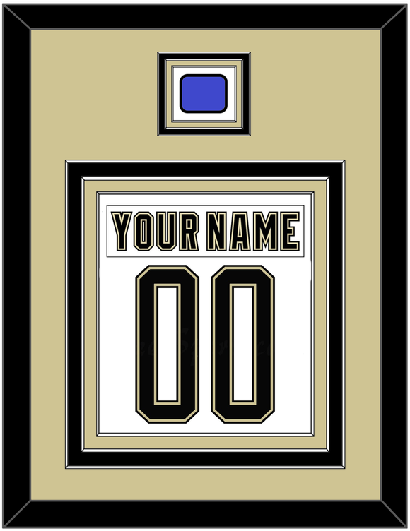 Pittsburgh Nameplate & Number (Back) Combined With Jersey Patch - 2014 Stadium Series White - Triple Mat 2