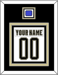 Pittsburgh Nameplate & Number (Back) Combined With Jersey Patch - 2014 Stadium Series White - Triple Mat 3