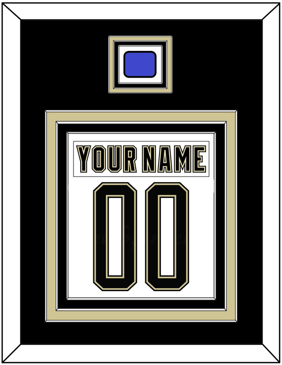 Pittsburgh Nameplate & Number (Back) Combined With Jersey Patch - 2014 Stadium Series White - Triple Mat 3