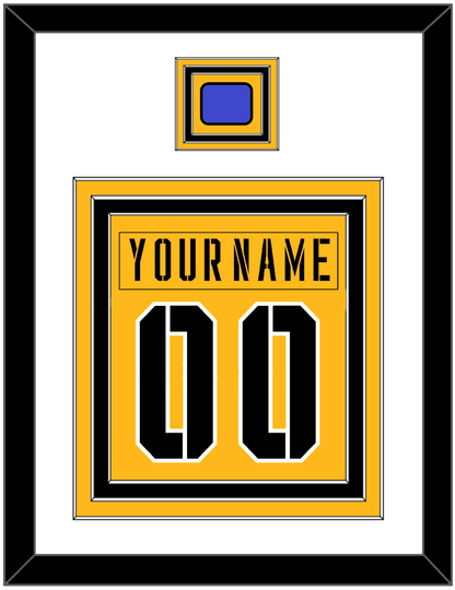Pittsburgh Nameplate & Number (Back) Combined With Jersey Patch - 2017 Stadium Series Gold - Premier Tier 1