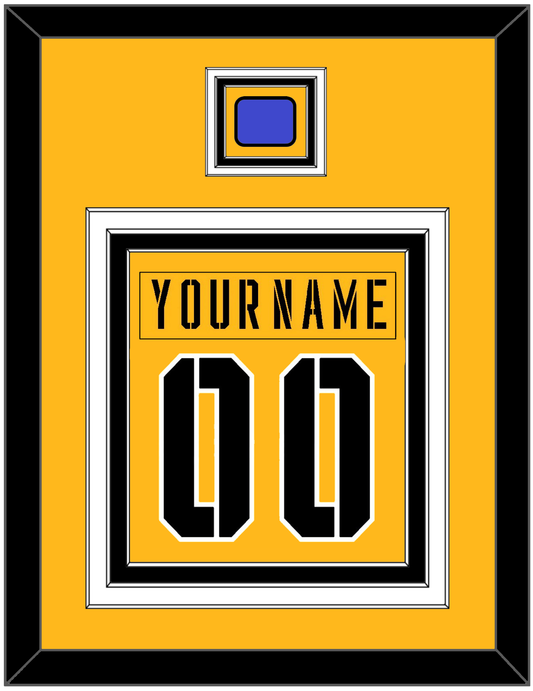 Pittsburgh Nameplate & Number (Back) Combined With Jersey Patch - 2017 Stadium Series Gold - Premier Tier 2