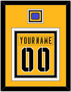 Pittsburgh Nameplate & Number (Back) Combined With Jersey Patch - 2017 Stadium Series Gold - Triple Mat 2