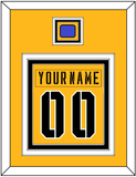 Pittsburgh Nameplate & Number (Back) Combined With Jersey Patch - 2017 Stadium Series Gold - Triple Mat 2