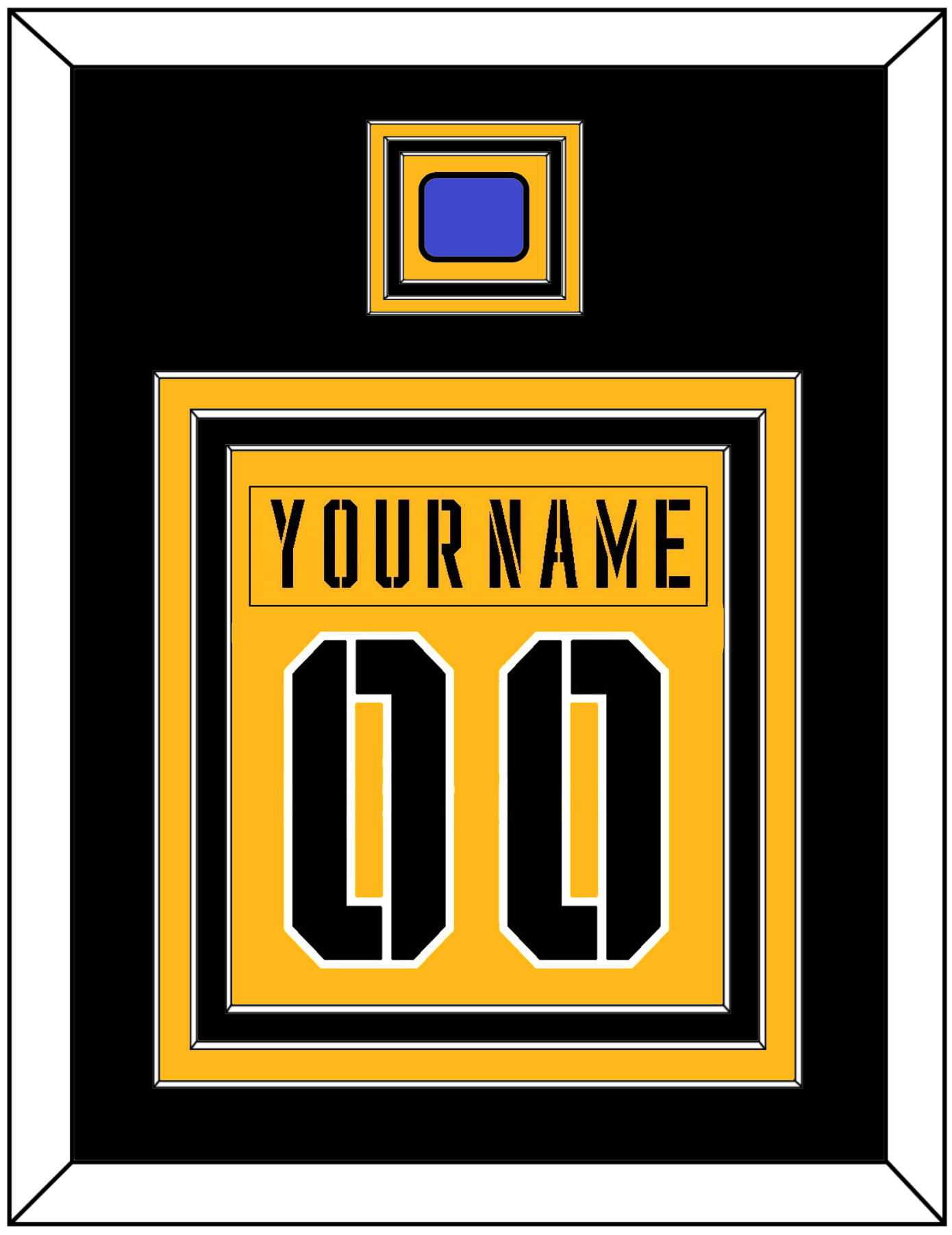 Pittsburgh Nameplate & Number (Back) Combined With Jersey Patch - 2017 Stadium Series Gold - Premier Tier 3