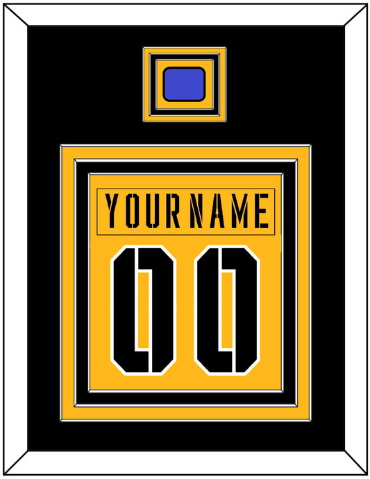 Pittsburgh Nameplate & Number (Back) Combined With Jersey Patch - 2017 Stadium Series Gold - Premier Tier 3