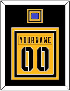 Pittsburgh Nameplate & Number (Back) Combined With Jersey Patch - 2017 Stadium Series Gold - Triple Mat 3