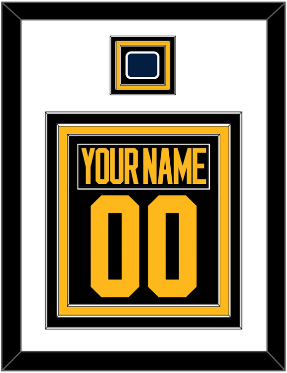 Pittsburgh Nameplate & Number (Back) Combined With Jersey Patch - 2019 Stadium Series Black - Triple Mat 1