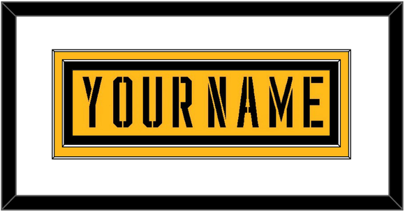 Pittsburgh Nameplate - 2017 Stadium Series Gold - Double Mat 1