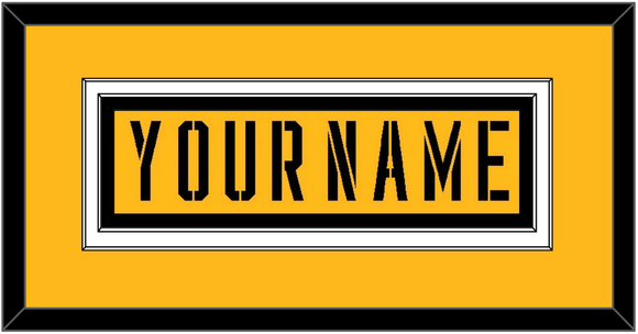 Pittsburgh Nameplate - 2017 Stadium Series Gold - Double Mat 2