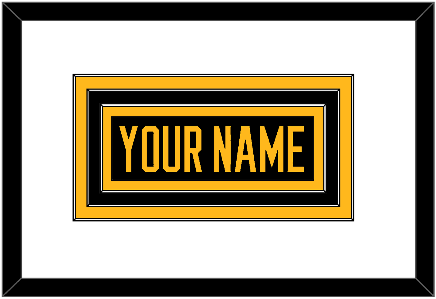Pittsburgh Nameplate - Road Black (1988-1992) - Premier Tier 1