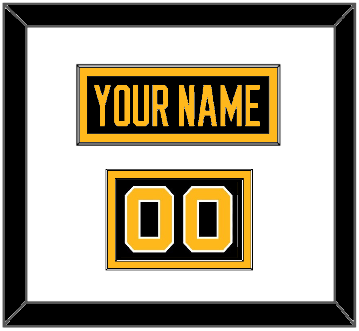 Pittsburgh Nameplate & Number (Shoulder) - Alternate Black (2021-2025) - Signature Tier 1