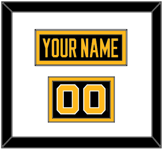 Pittsburgh Nameplate & Number (Shoulder) - Alternate Black (2021-2025) - Signature Tier 1