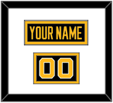 Pittsburgh Nameplate & Number (Shoulder) - Alternate Black - Double Mat 1