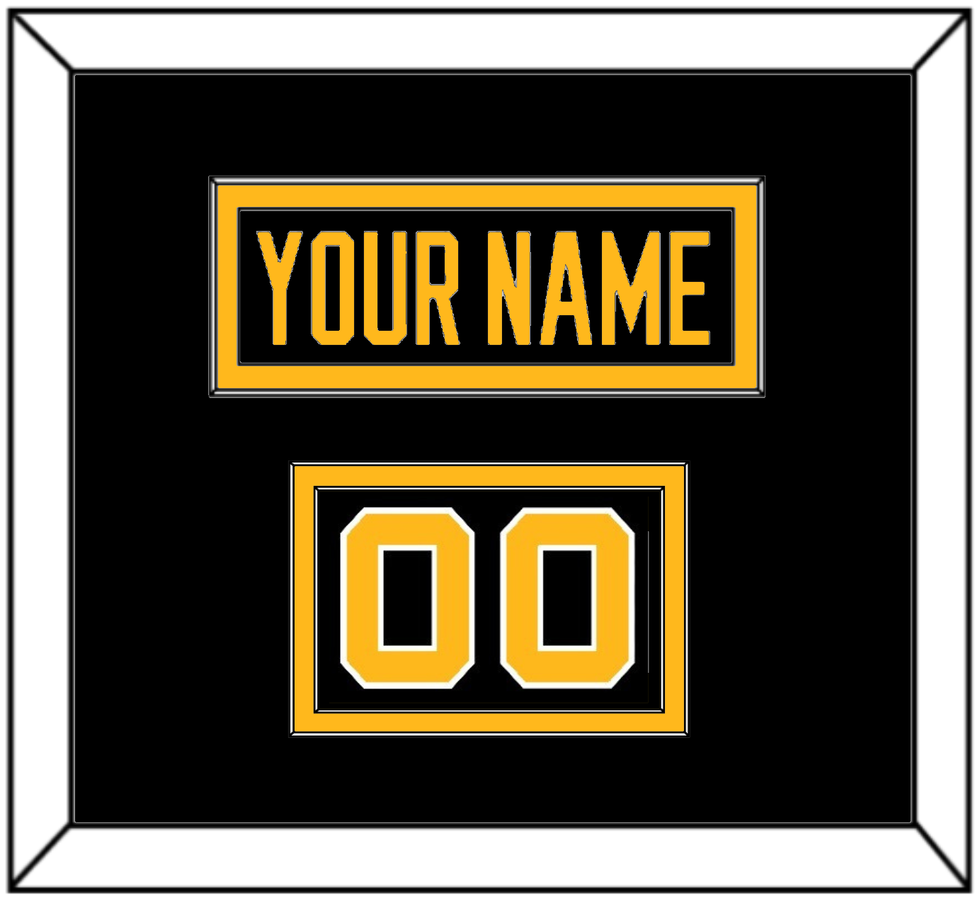 Pittsburgh Nameplate & Number (Shoulder) - Alternate Black (2021-2025) - Signature Tier 2