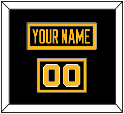 Pittsburgh Nameplate & Number (Shoulder) - Alternate Black (2021-2025) - Signature Tier 2