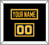 Pittsburgh Nameplate & Number (Shoulder) - Alternate Black - Double Mat 2