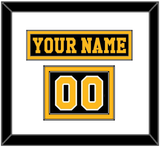 Pittsburgh Nameplate & Number (Shoulder) - Road Black (1984-1988) - Double Mat 1