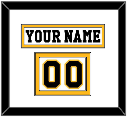Pittsburgh Nameplate & Number (Shoulder) - Home White (1984-1988) - Signature Tier 1
