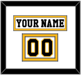 Pittsburgh Nameplate & Number (Shoulder) - Home White (1984-1988) - Double Mat 1