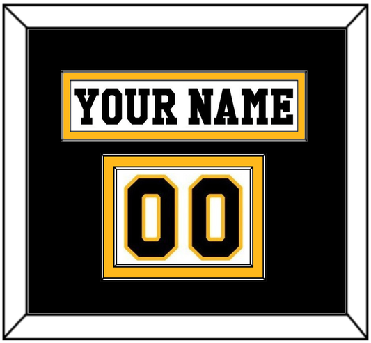 Pittsburgh Nameplate & Number (Shoulder) - Home White (1984-1988) - Signature Tier 3