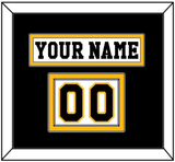 Pittsburgh Nameplate & Number (Shoulder) - Home White (1984-1988) - Double Mat 3