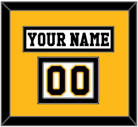 Pittsburgh Nameplate & Number (Shoulder) - Home White (1984-1988) - Signature Tier 2