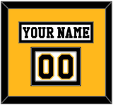 Pittsburgh Nameplate & Number (Shoulder) - Home White (1984-1988) - Double Mat 2