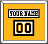 Pittsburgh Nameplate & Number (Shoulder) - Home White (1984-1988) - Double Mat 2