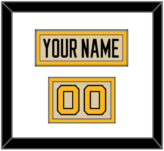 Pittsburgh Nameplate & Number (Shoulder) - 2023 Winter Classic Tan - Signature Tier 1
