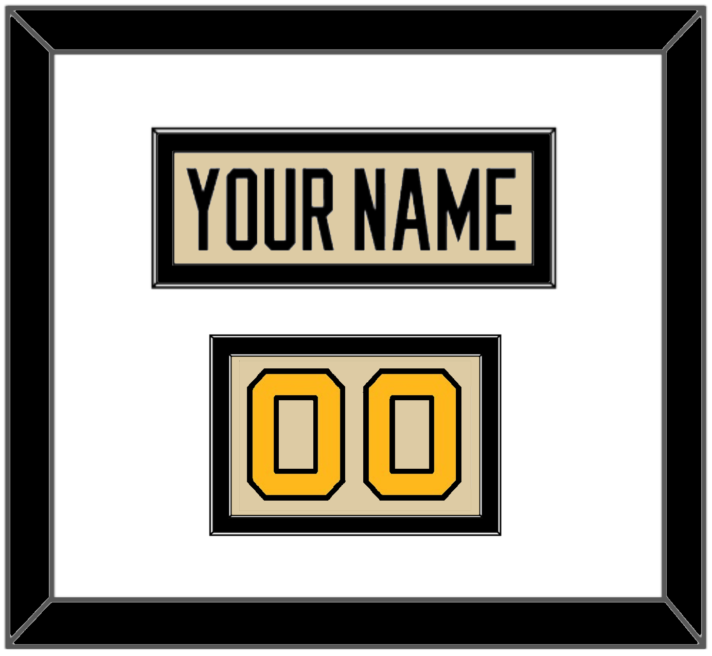 Pittsburgh Nameplate & Number (Shoulder) - 2023 Winter Classic Tan - Signature Tier 2