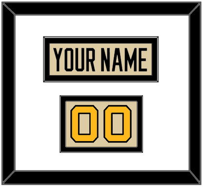 Pittsburgh Nameplate & Number (Shoulder) - 2023 Winter Classic Tan - Signature Tier 2