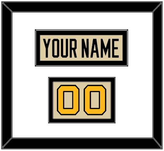 Pittsburgh Nameplate & Number (Shoulder) - 2023 Winter Classic Tan - Signature Tier 2