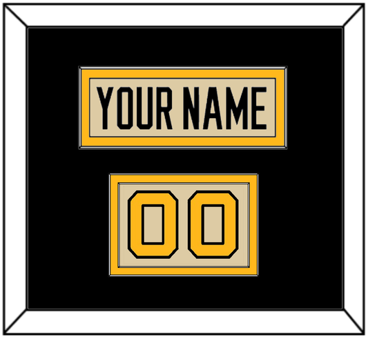 Pittsburgh Nameplate & Number (Shoulder) - 2023 Winter Classic Tan - Signature Tier 3