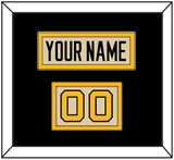 Pittsburgh Nameplate & Number (Shoulder) - 2023 Winter Classic Tan - Double Mat 3