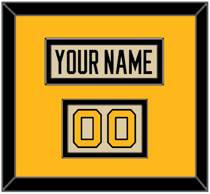 Pittsburgh Nameplate & Number (Shoulder) - 2023 Winter Classic Tan - Signature Tier 4