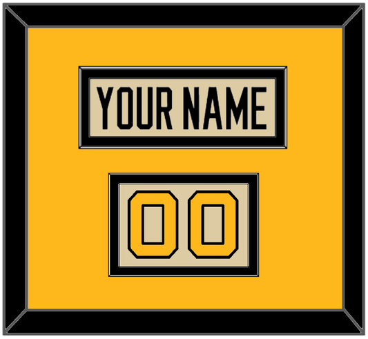 Pittsburgh Nameplate & Number (Shoulder) - 2023 Winter Classic Tan - Signature Tier 4